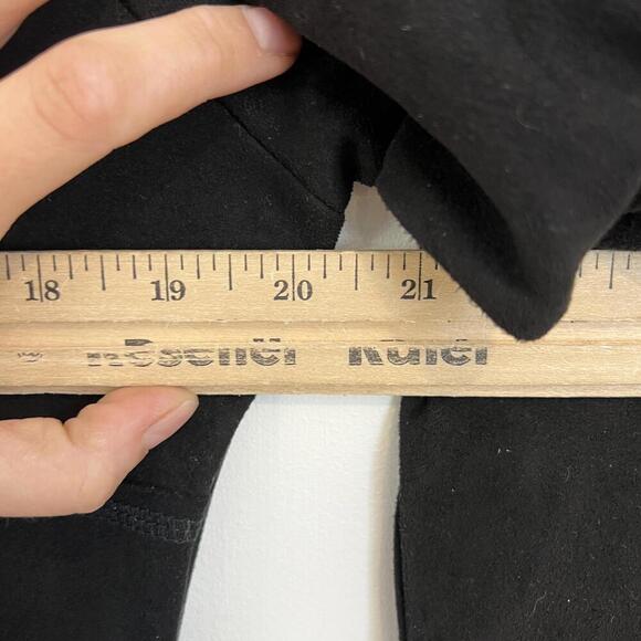 JOH women's Size Small Black Long Sleeve A Line Sweater Dress Faux Suede Gogo - Picture 8 of 10